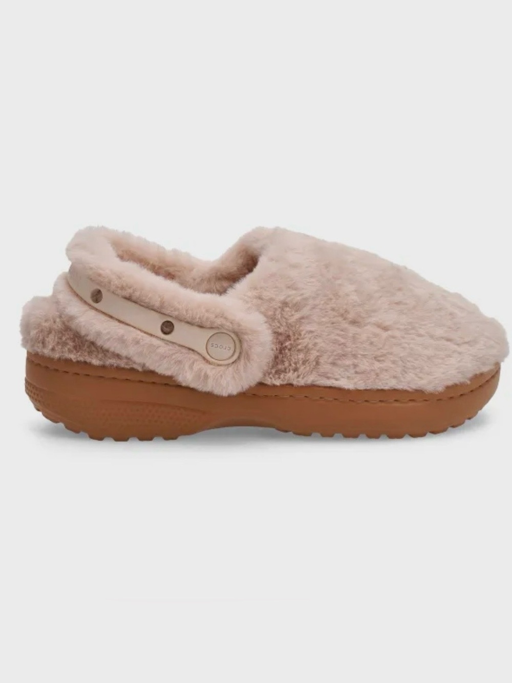 Pink fluffy CROCs